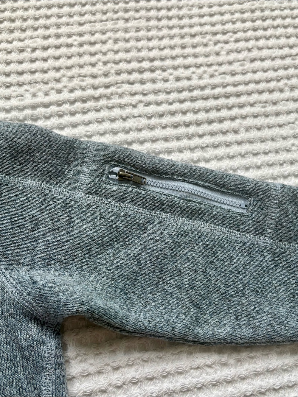 Patagonia Girls Better Sweater Quarter 1/4 Zip Fleece Ice Light Blue Size L (12) - Picture 4 of 7
